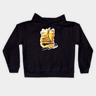 Hamburgers and beer Kids Hoodie